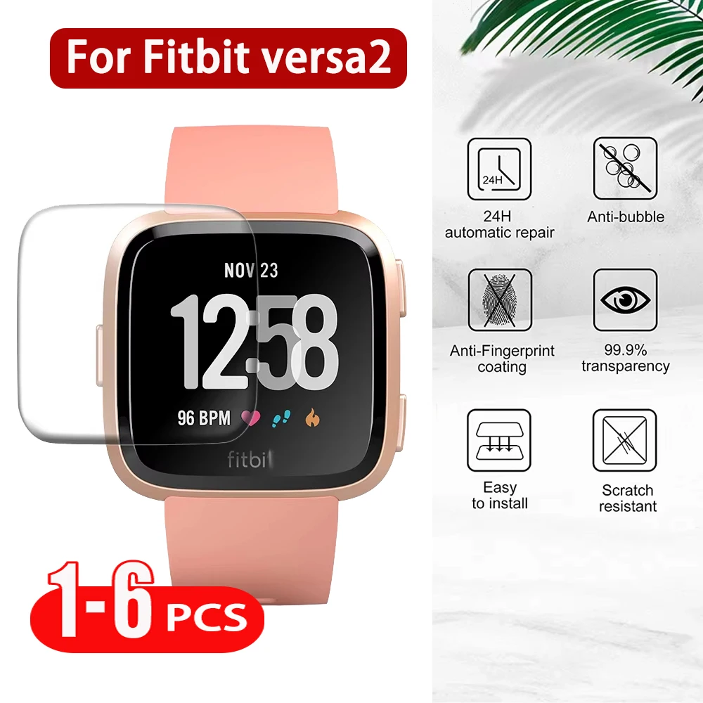 Soft Hydrogel Film For Fitbit Versa 2 Screen Protector Anti-scratch Protective Film For Fitbit Versa Versa2 Watch Accessories