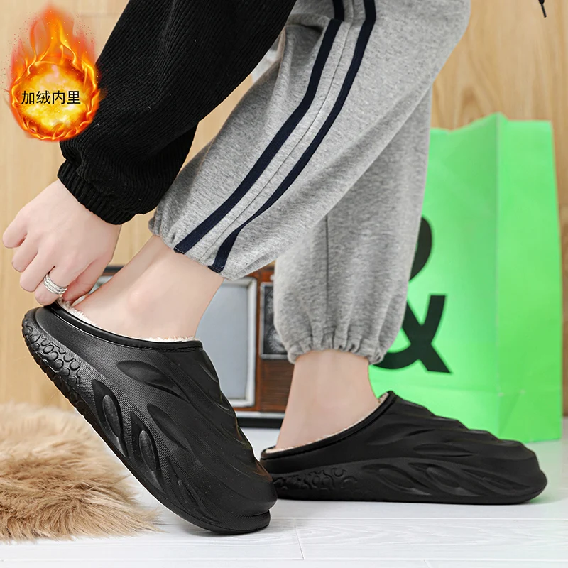 Slippers Voor Mannen Unisex Schoenen Voor Mannen Indoor Slippers Huishoudelijke Katoenen Slippers Katoen Zacht En Comfortabel Anti-Slip Waterdicht