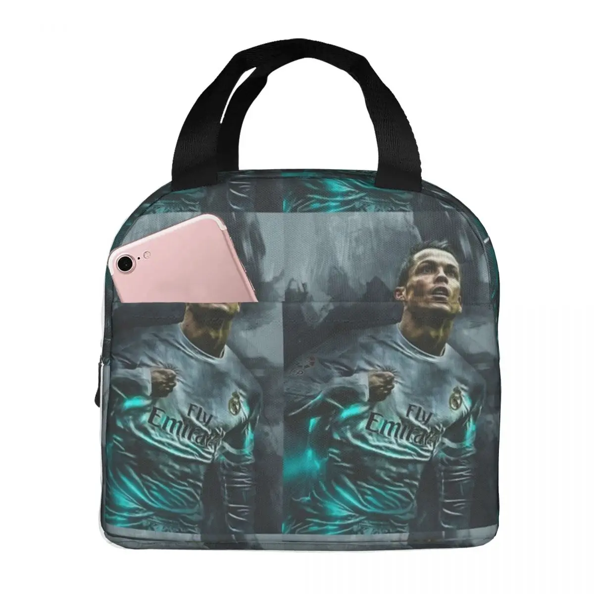 Cristiano Ronaldo Cr7 Lunch Bags Insulated Bento Box Portable Lunch Tote Picnic Bags Cooler Thermal Bag for Woman Student Office