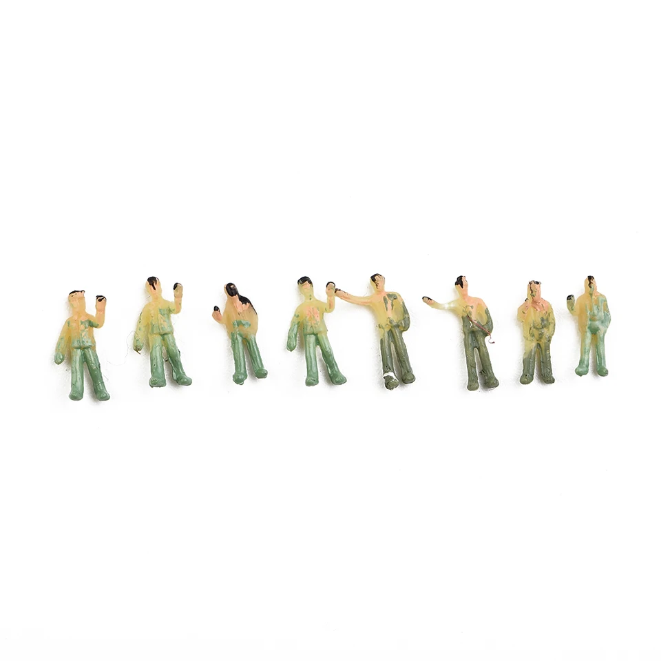 Grendly Lot De 200 Figurines Blanches – 100 Au 1/200 (1 Cm) Et 100 Au 1/100 (1,1-1,8 Cm) – Modèles Debout Et Assis – En Plastique ABS