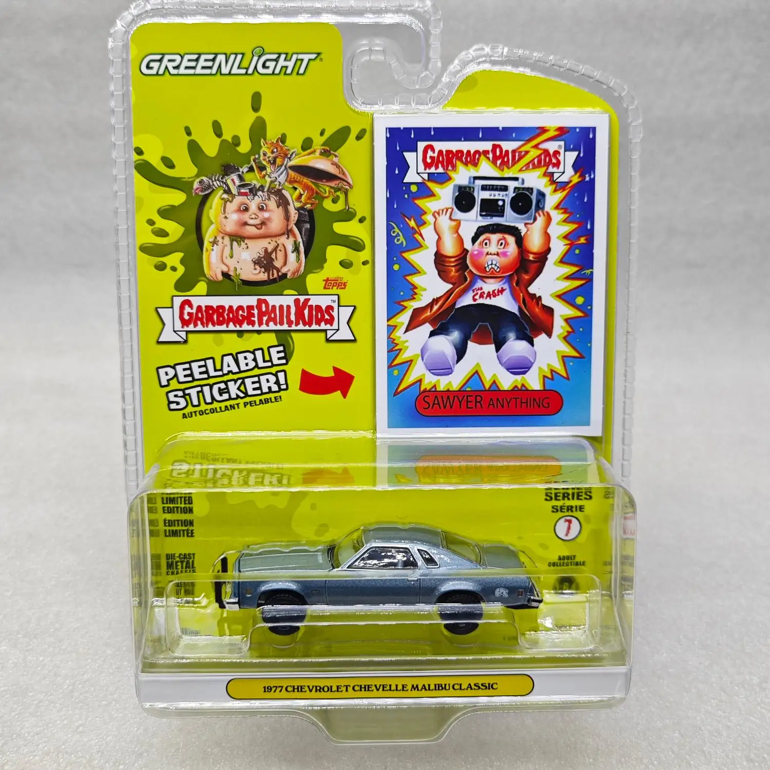 Green Light 1:64 Trash Can 7- Sawyer Anything 1977 MalibuAlloy Car Models Collectibles Hobbies Toys Gifts Alloy Car Model Toy