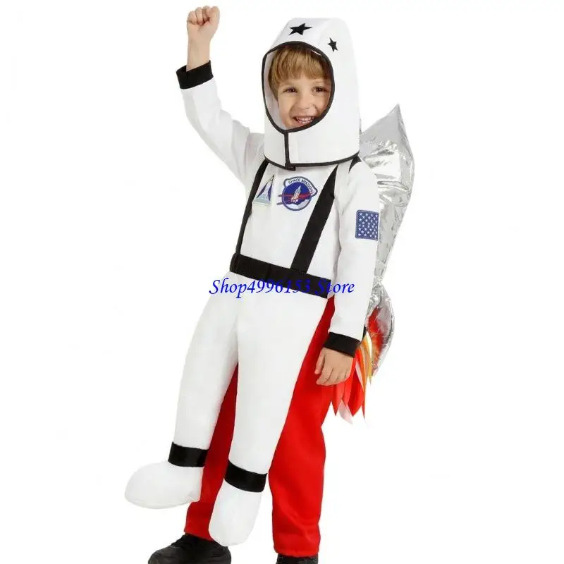 

Q0KE Interactive Astronaut Costume For Boys And Girls With Lightweight Rockets Accessory Great For STEM Event And Dressing Up