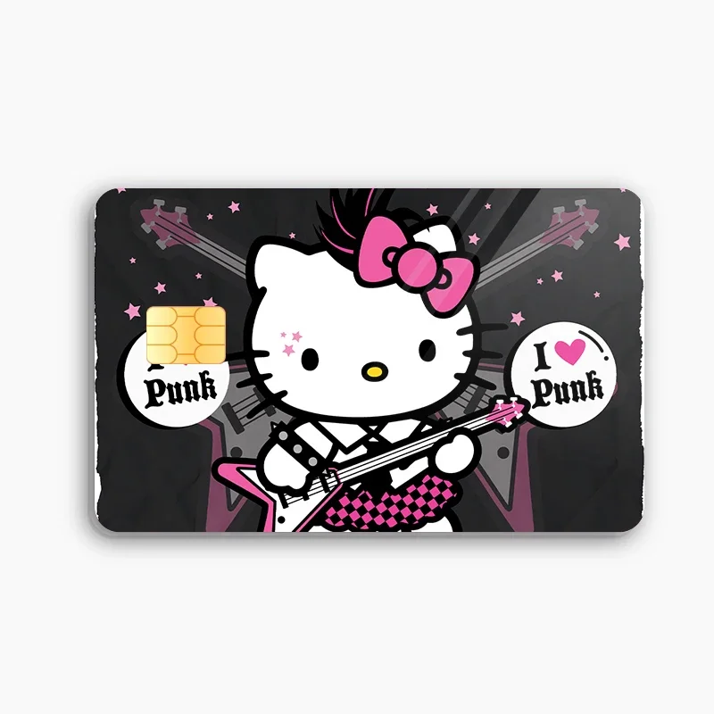 Hello Kittys Credit Debit Card Sticker Diy Sanrios Anime Melody Waterproof Poker Sticker Film Tape Skin for Small Chip