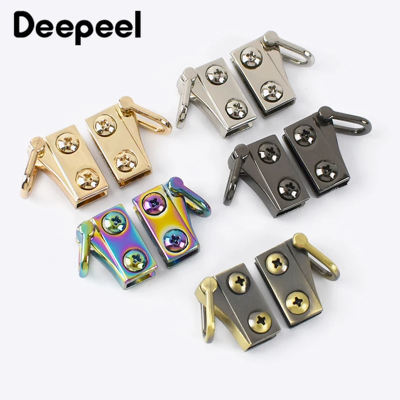 2/6/10Pairs Deepeel 20mm Bag Metal Ear Shoulder Strap Hang Buckles Clamp Hook DIY D Ring Side Clip Luggage Hardware Accessories