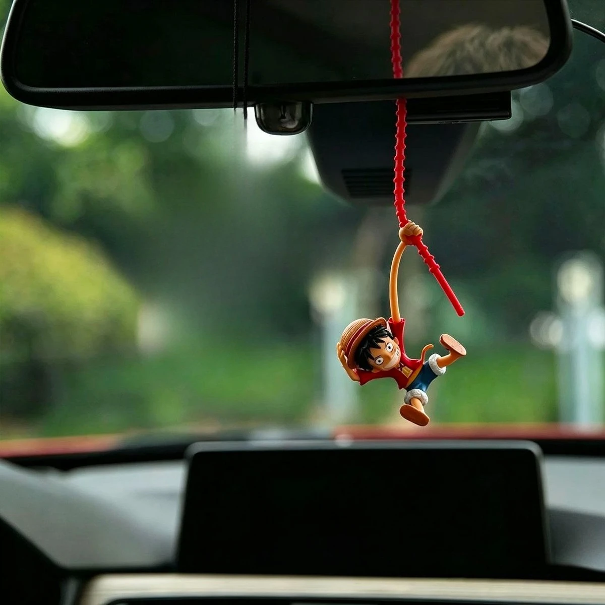 One Piece Luffy Auto-Harzanhänger Anime Kreativer Auto-Rückspiegel-Dekoranhänger Cartoon Auto-Innenausstattung Zubehör – Detail 1