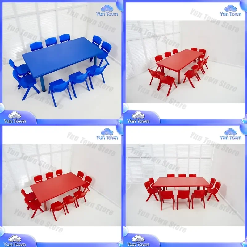 Height Adjustable Children Table and Chair Set for Kids Study Desk with Large Storage Drawer LED Light for Home School Office