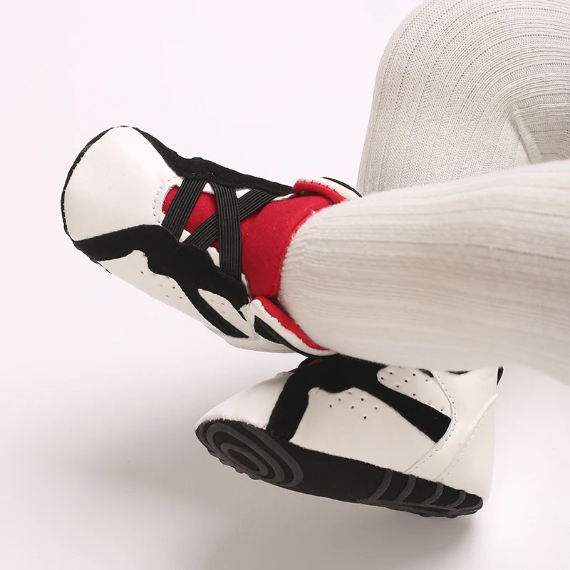 Hoch geschnittene, weichsohlige Freizeitschuhe aus PU für Damen und Herren, Lauflernschuhe für Neugeborene, Baby-Lauflernschuhe, erstes Paar Lauflernschuhe – Detail 12