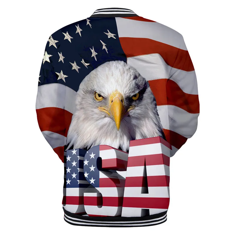 American Flag Eagle 3D printed jacket men women coat streetwear sweatshirt Portugal Argentina Canada Brazil Flag hoodies clothes