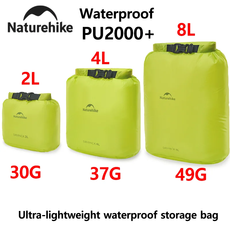 

Naturehike2025 New Outdoor Ultralight Roll Top PU2000+ Waterproof Storage Bag Picnic Camping Drinking Water Storage Bag