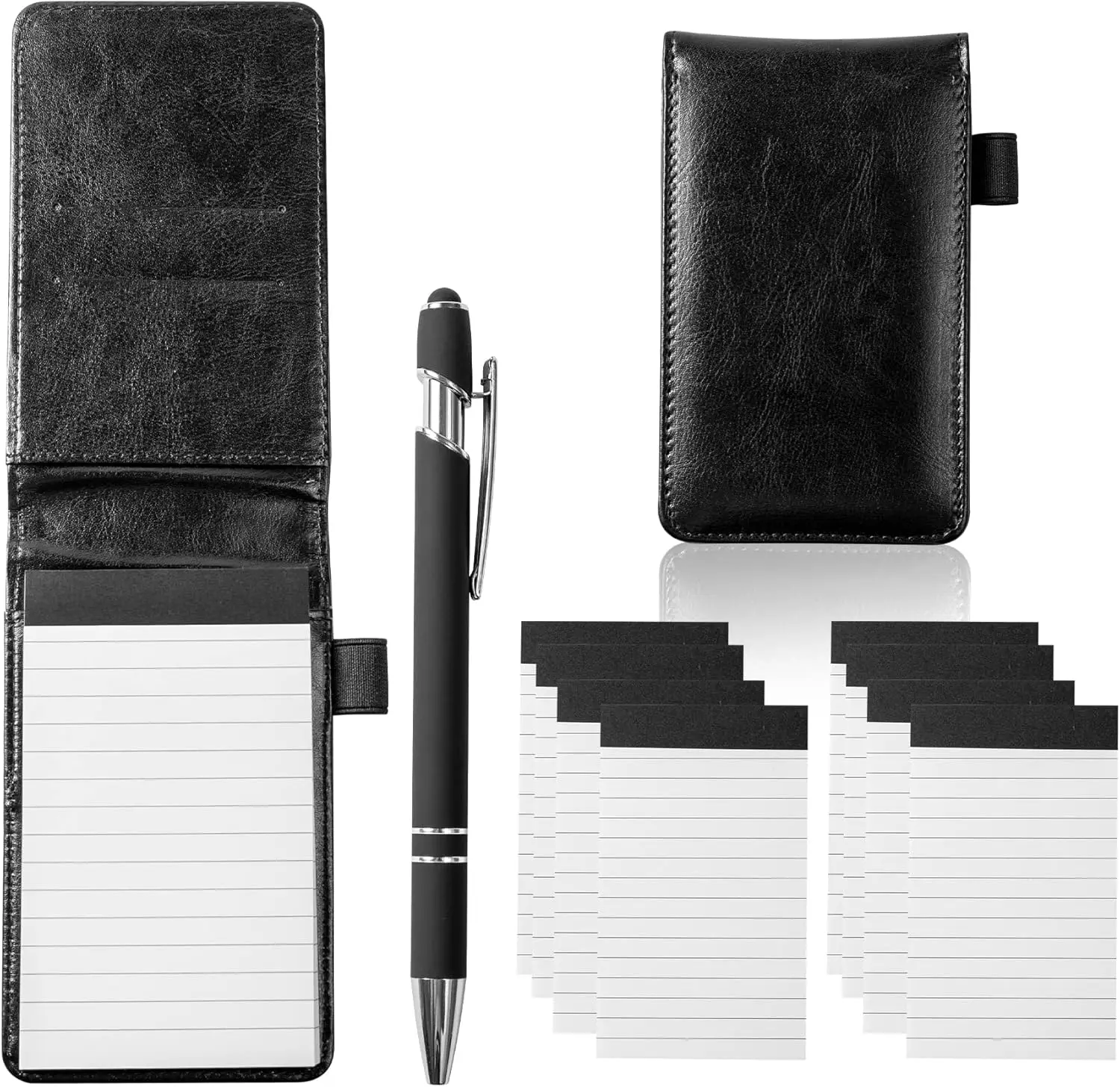

10 Pack Pocket Notepad Set 3x5 Inch with Pen Small Notebook