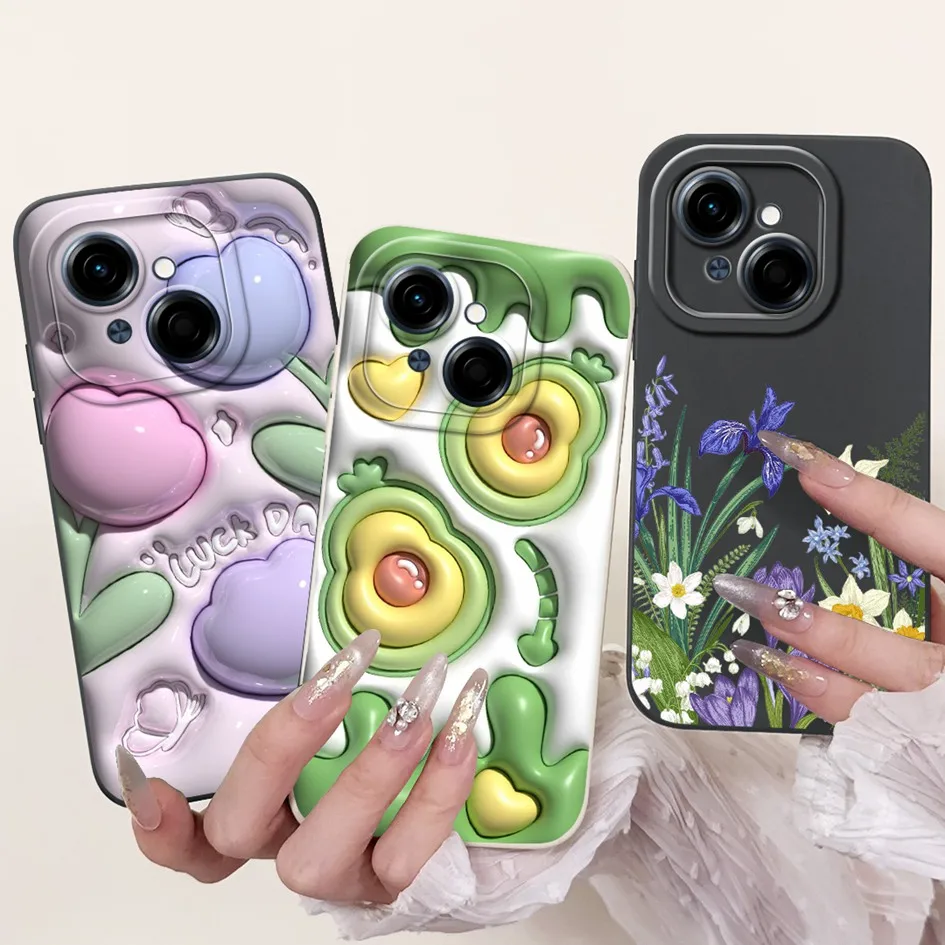 For Tecno Spark Go 1 Case Popular Flower Girls Camera Lens Protection Soft TPU Phone Case For Tecno Spark Go 2025 Pop 9 4G Funda