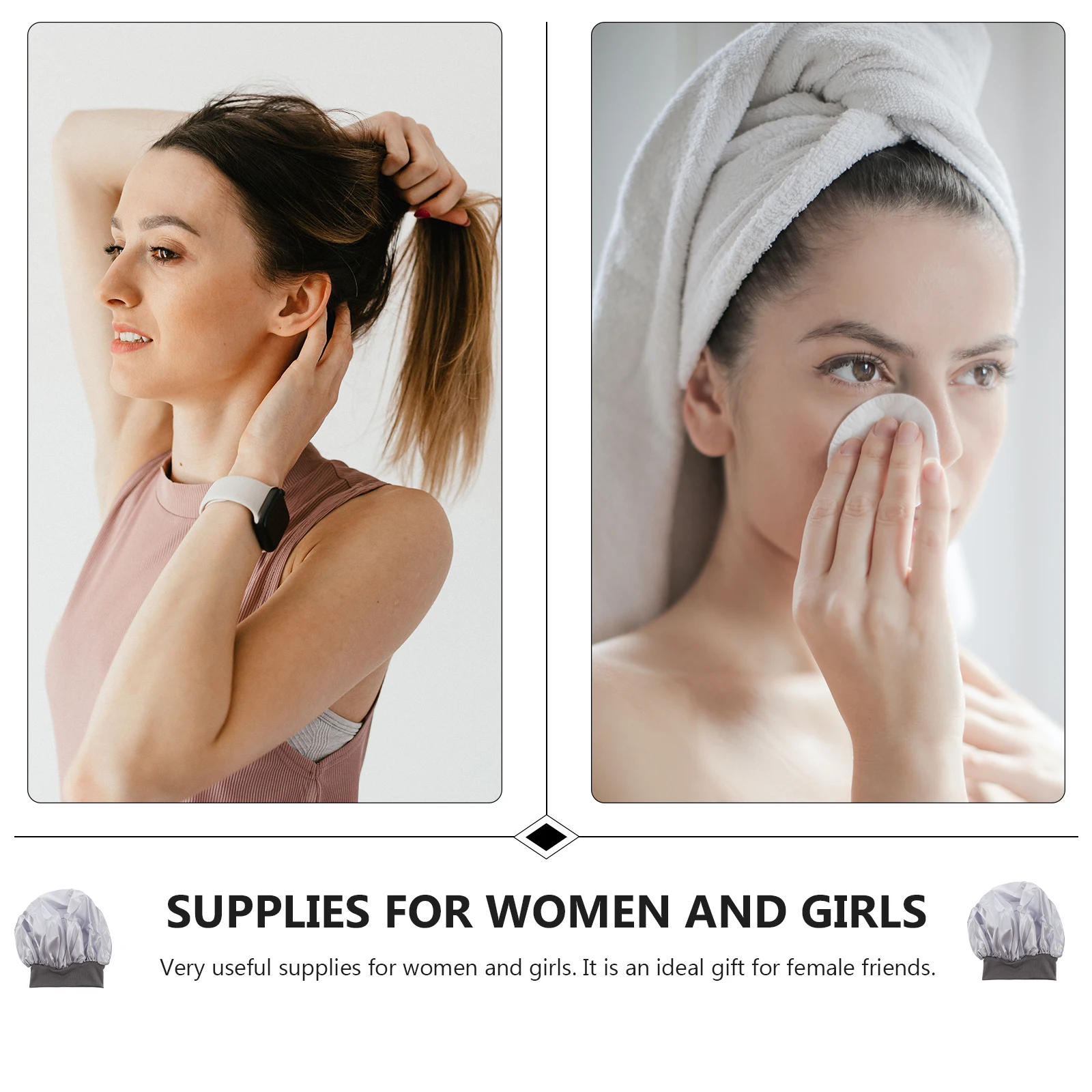 

1Pc High Elastic Sleep Cap Night Sleep Hat Women Sleeping Hair Band Curly Hair Protector Soft