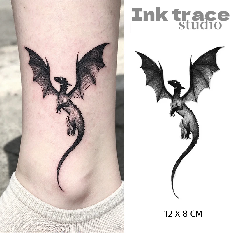 Dinosaur Temporary Tattoo,Lasts To 15 Days New Technology Magic Waterproof Semi Permanent Sticker.