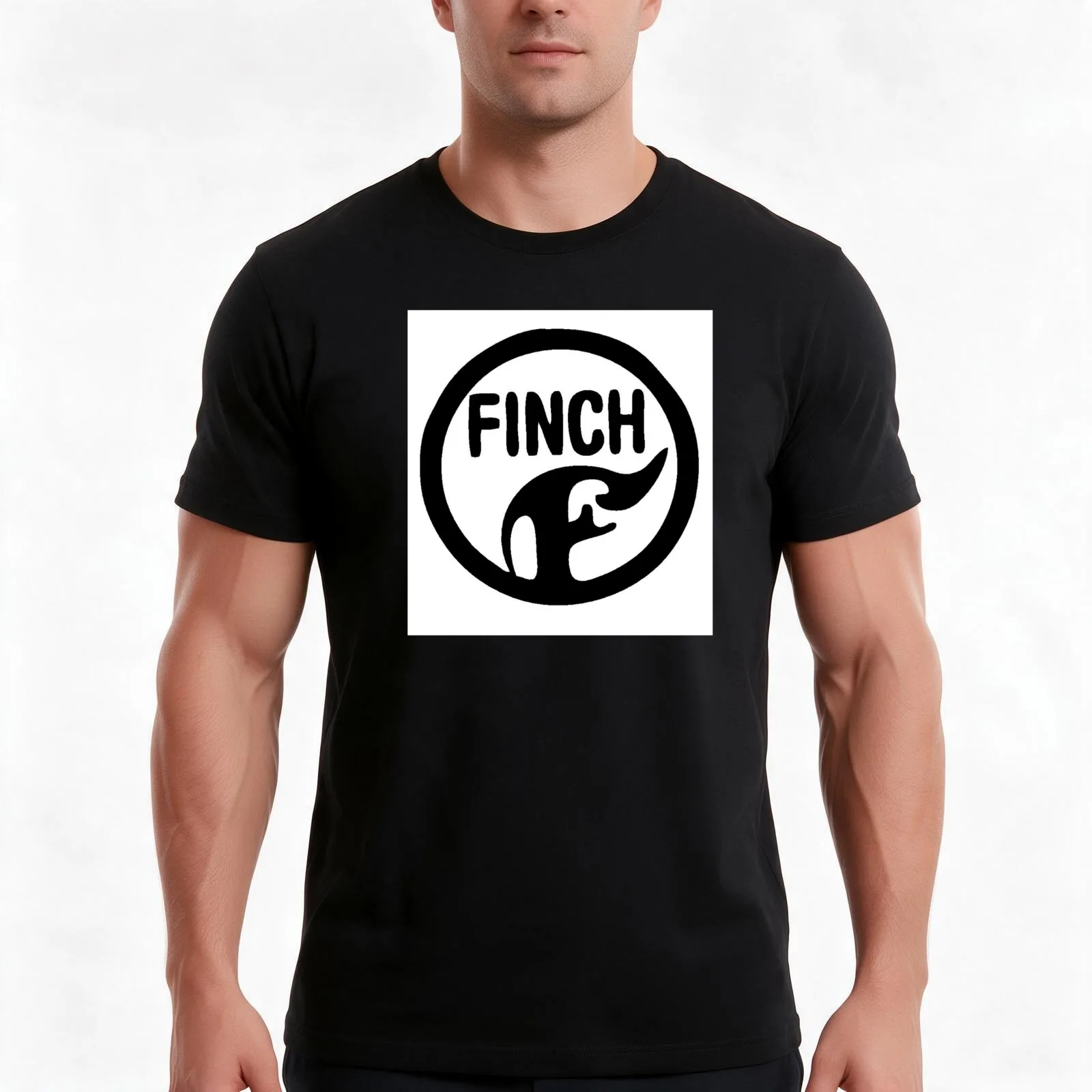 Finch Band Logo (White Background) T-Shirt Summer Casual Cotton Tee Oversized Streetwear Tops Vintage Graphic Print