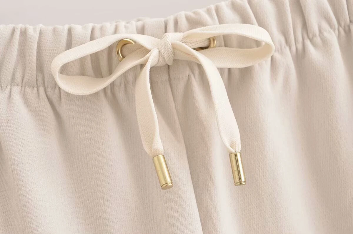 الخريف الملابس النسائية الجديدة النمط الأوروبي والأمريكي فضفاض سستة مقنعين سترة الطيار مع ربطة عنق واسعة الساق مجموعة السراويل غير رسمية