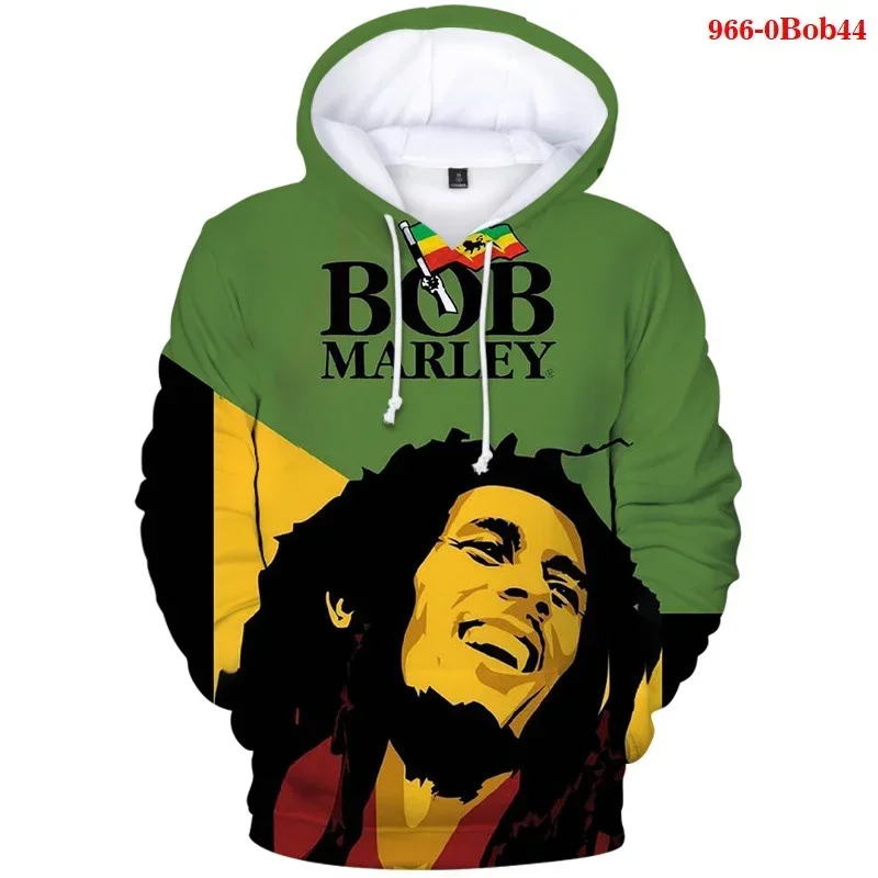 

New Singer Bob Marley Reggae Printing Hoodies for Men Children Fashion Cool Hooded Sweatshirts Winter Harajuku Pullovers Clothes