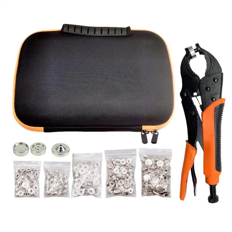 

Heavy Duty Snap Button Kit Sturdy Snap Fastener Kit Handheld Sewing Snaps Snap Button Kit With Storage Bag For Fabric Sewing