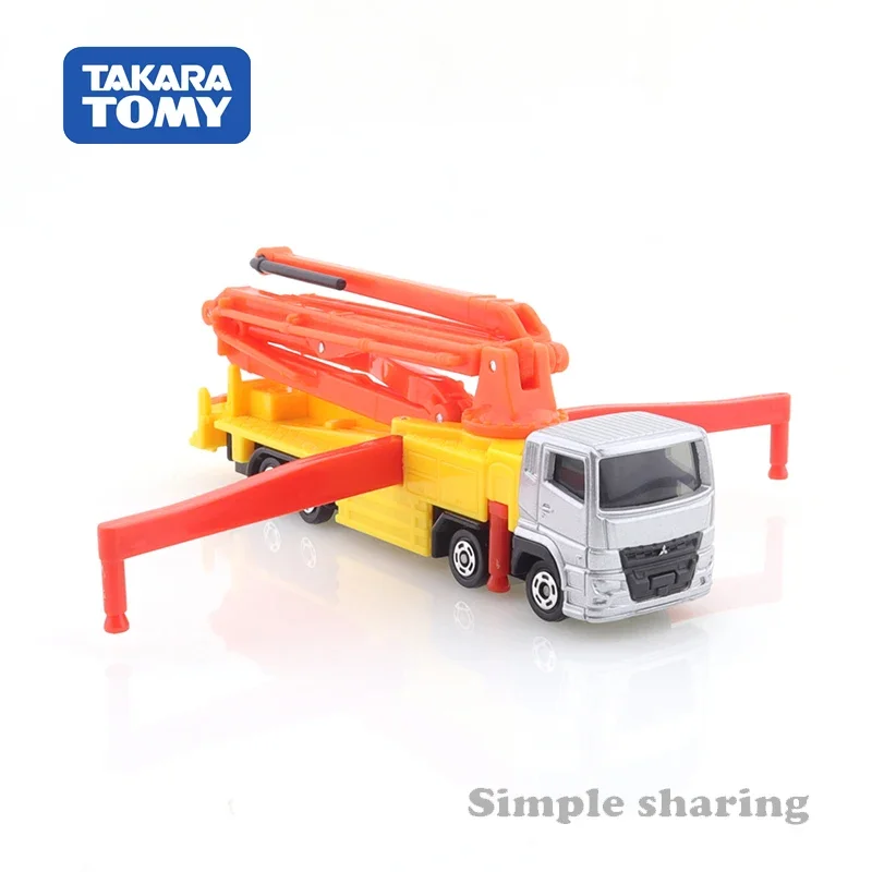 Takara Tomie Lang Type Tomica No.127 Mitsubishi Fuso Super Grote Betonpomp Truck Gelegeerd Motorvoertuig Diecast Metalen Model