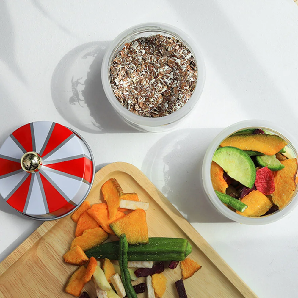 

1Pcs Rotating Design Sealed Jar Transparent Airtight Storage Canister for Dry Foods Coffee Beans Tea Leaves Kitchen Pantry