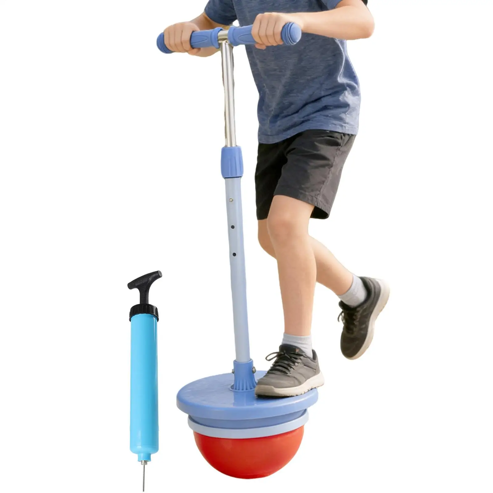 ลูกบอลเด้งสำหรับเด็ก ของเล่นทรงตัว ไม้จับพร้อมด้ามจับ ของเล่นกระโดดแบบยืดหดได้ สำหรับเล่นกลางแจ้งและในร่ม เด็กชาย เด็กหญิง ของขวัญคริสต์มาส วันเกิด วัยรุ่น