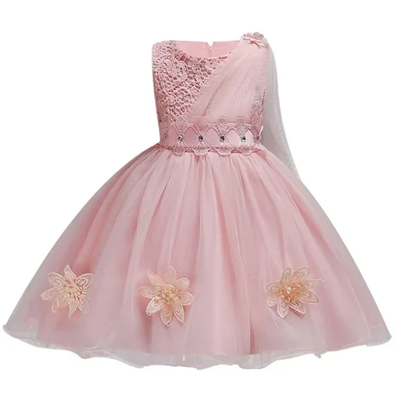 Kids Girls Evening Party Clothes Girls Flower Bridesmaid Dress Elegant Wedding Formal Gown Girls 3-12Yrs Prom Princess Dress