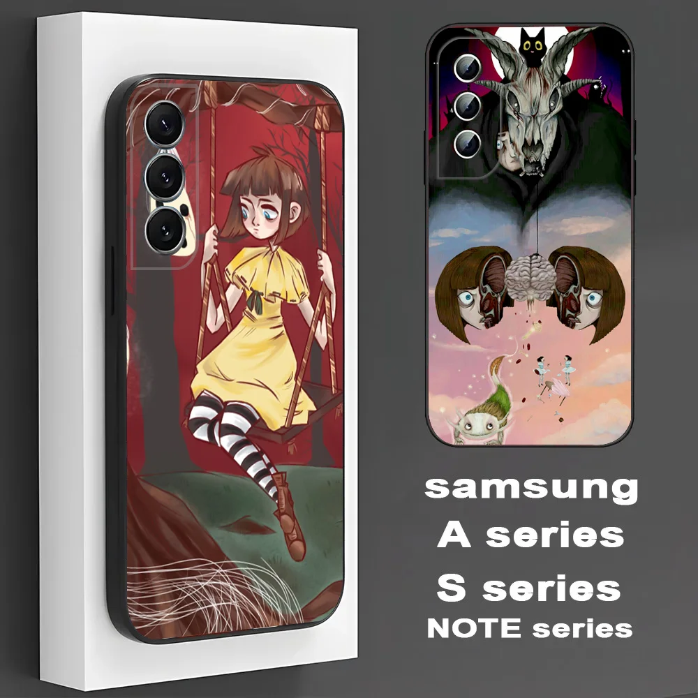 

Game Fran Bow Phone Case For Samsung Galaxy A52 A12 A51 S21 Edge S22ULTRA S23 S20LITE Plus Ultra Black Cover