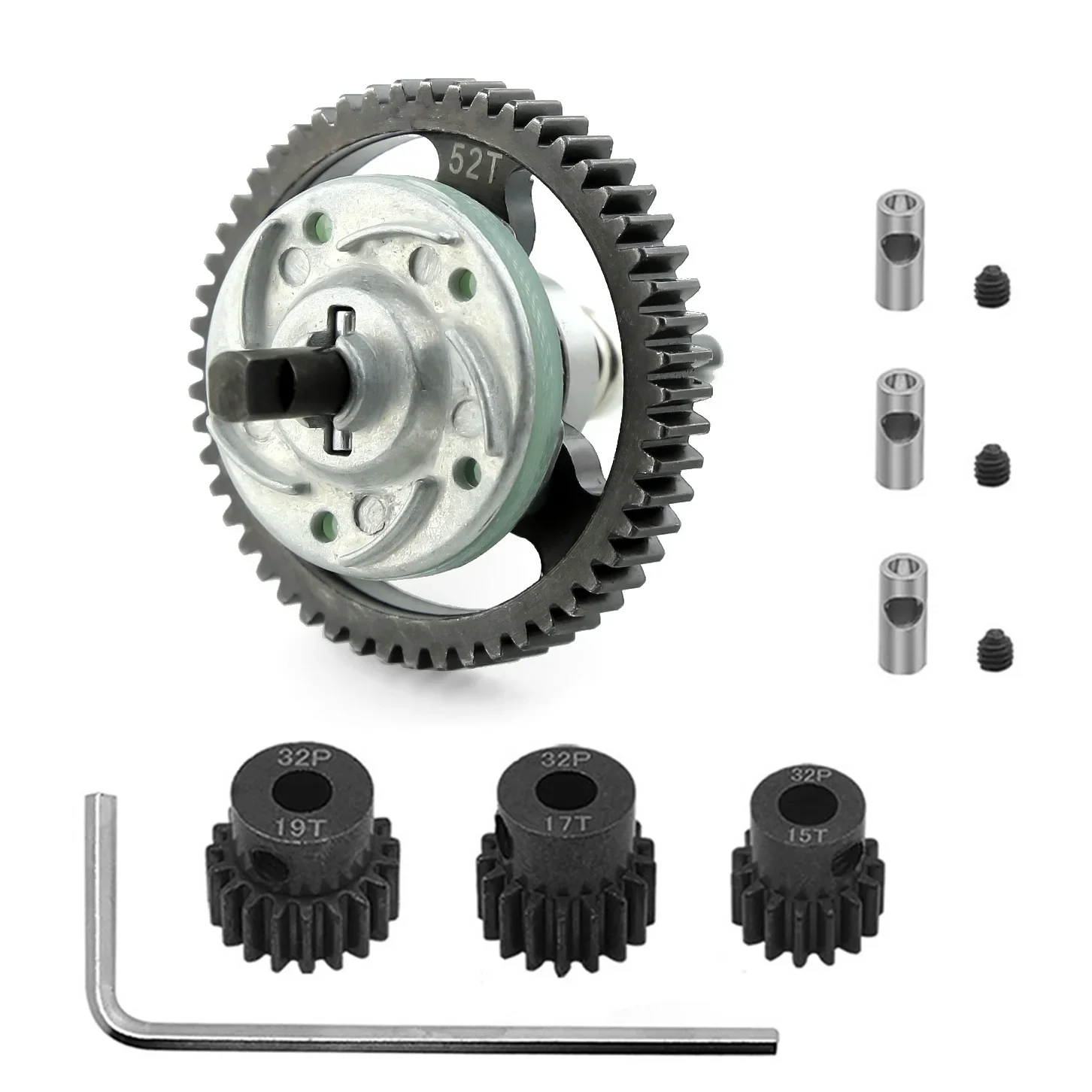 Metal 6878 Complete Slipper Clutch with 15/17/19T Pinion Gear for 1/10 Traxxas Slash Stampede Rustler 4x4 VXL Upgrade Parts