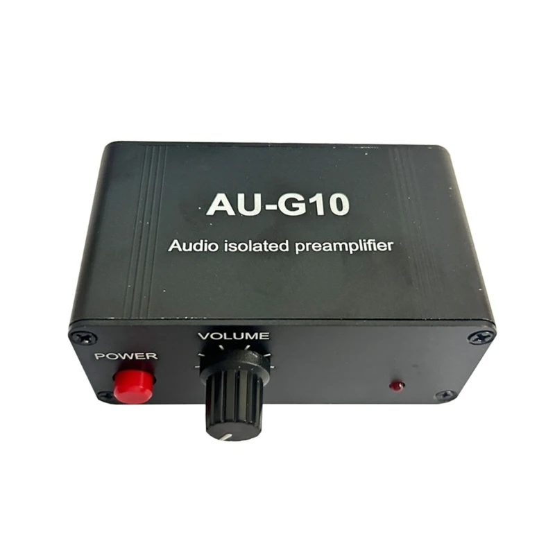 

652F Small Stereo Sound Preamplifier Headphone Amplifier Gains 0-20db Phono Turntable Phonograph Preamp 3.5mm Input Output