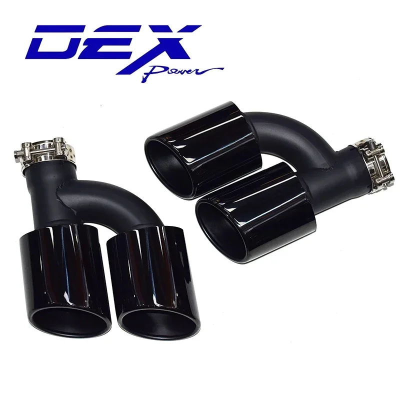 Exhaust tip for Audi A4 A5 A6 A7 upgrade to S4 S5 S6 S7 four outlet Stainless Steel Car Rear Exhaust Pipe Muffler Tip Tailpipe