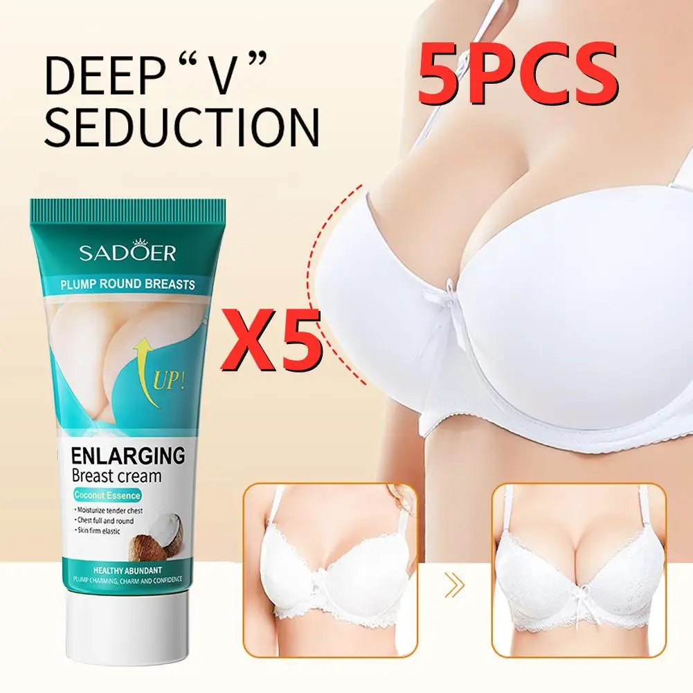 

5PCS Fast Growth Breast Enlargement Cream Increase Tightness Enlarge Breast Bust Care Oil Body Moisturizing Smooth Bright Cream