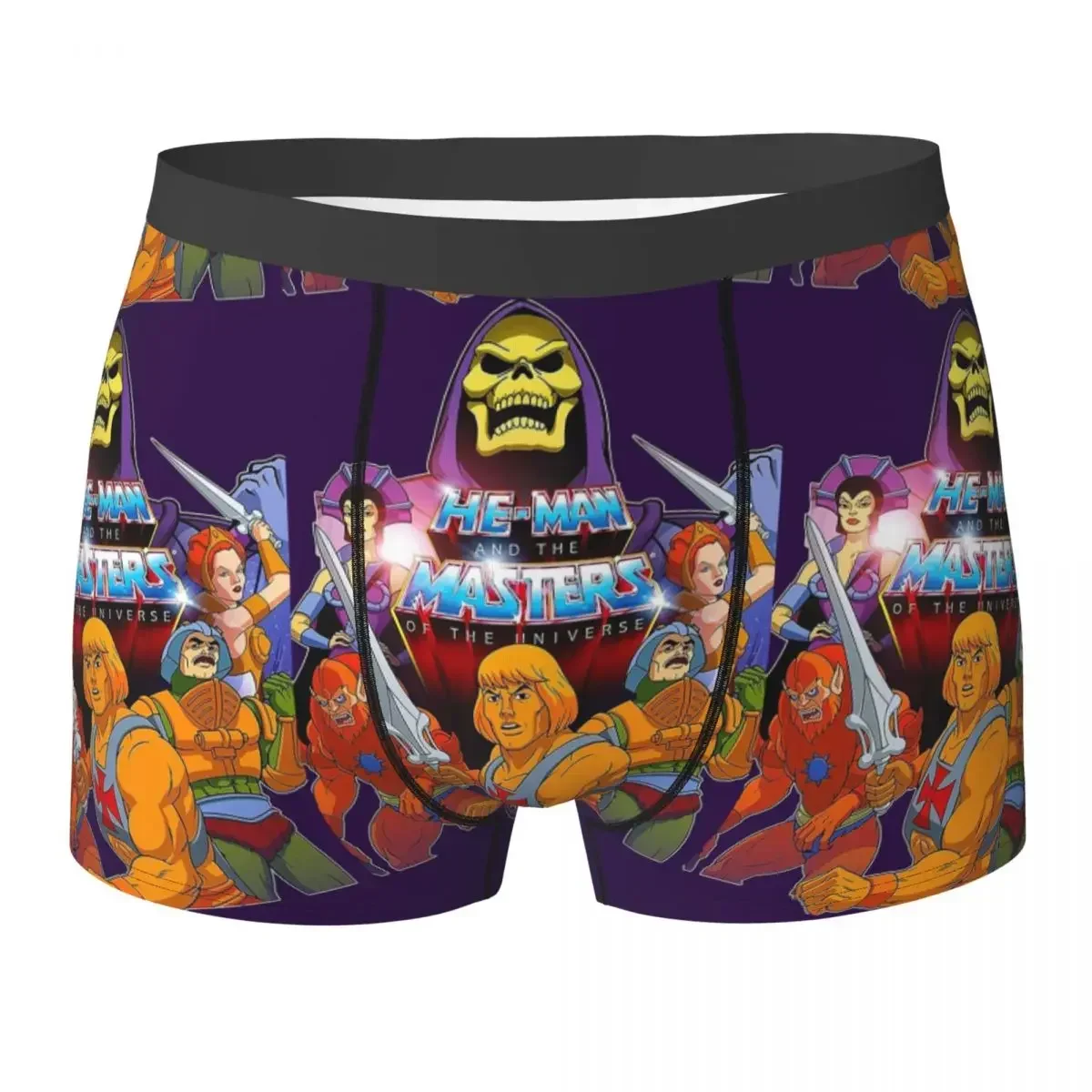 Cuecas boxer shorts he-man e amigos mestres do universo esqueletor heman calcinha masculina respirável roupa interior para homme homem