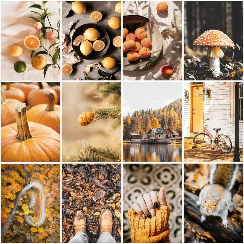 

GATYZTORY DIY Picture By Number Autumn Scenery Kits Painting By Numbers Drawing On Canvas HandPainted Home Decoration