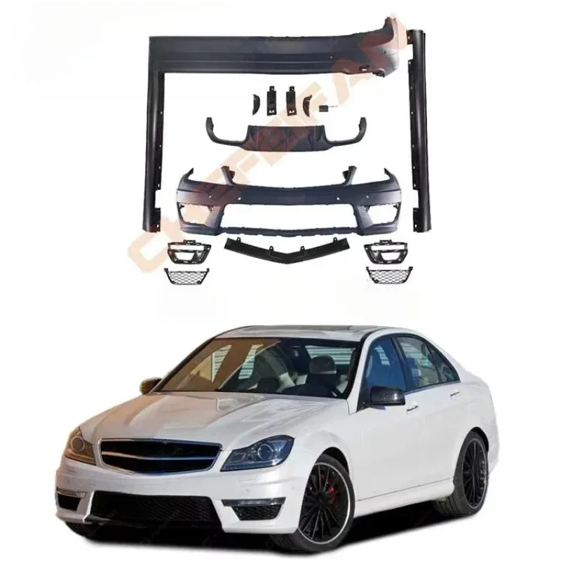 

Factory Price Upgr C63 Style Body Kit W204 2011-2014 Car Bumpers Side Skirts