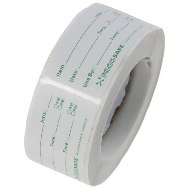 1 Roll 300 Labels Dissolvable Food Label Stickers Widely Application Kitchen Storage Freezer Stickers For Reusable Containers