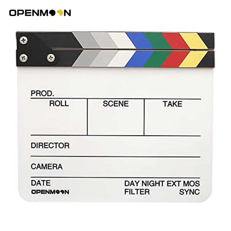 OPENMOON Director\'s Film Clapboard Cut Action Scene Clapper Board Slate