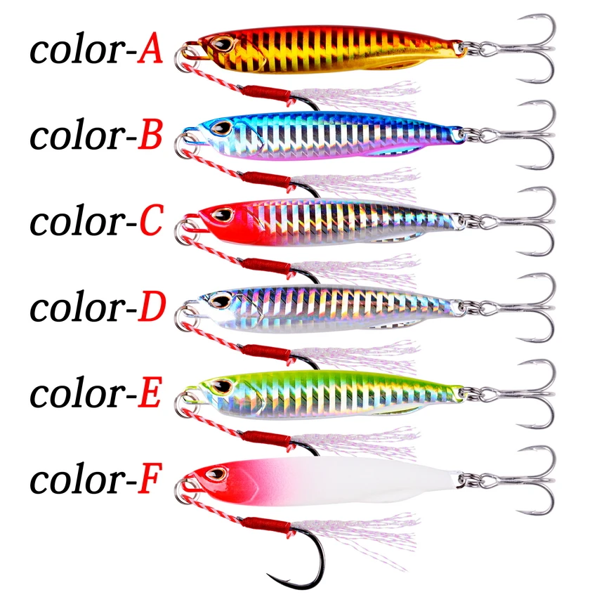 2023 Metal Jig Fishing Lure Weights 10g-40g Trolling Hard Bait Bass Sea Fishing Lures Tackle Trout Jigging Lure Jigs Saltwater