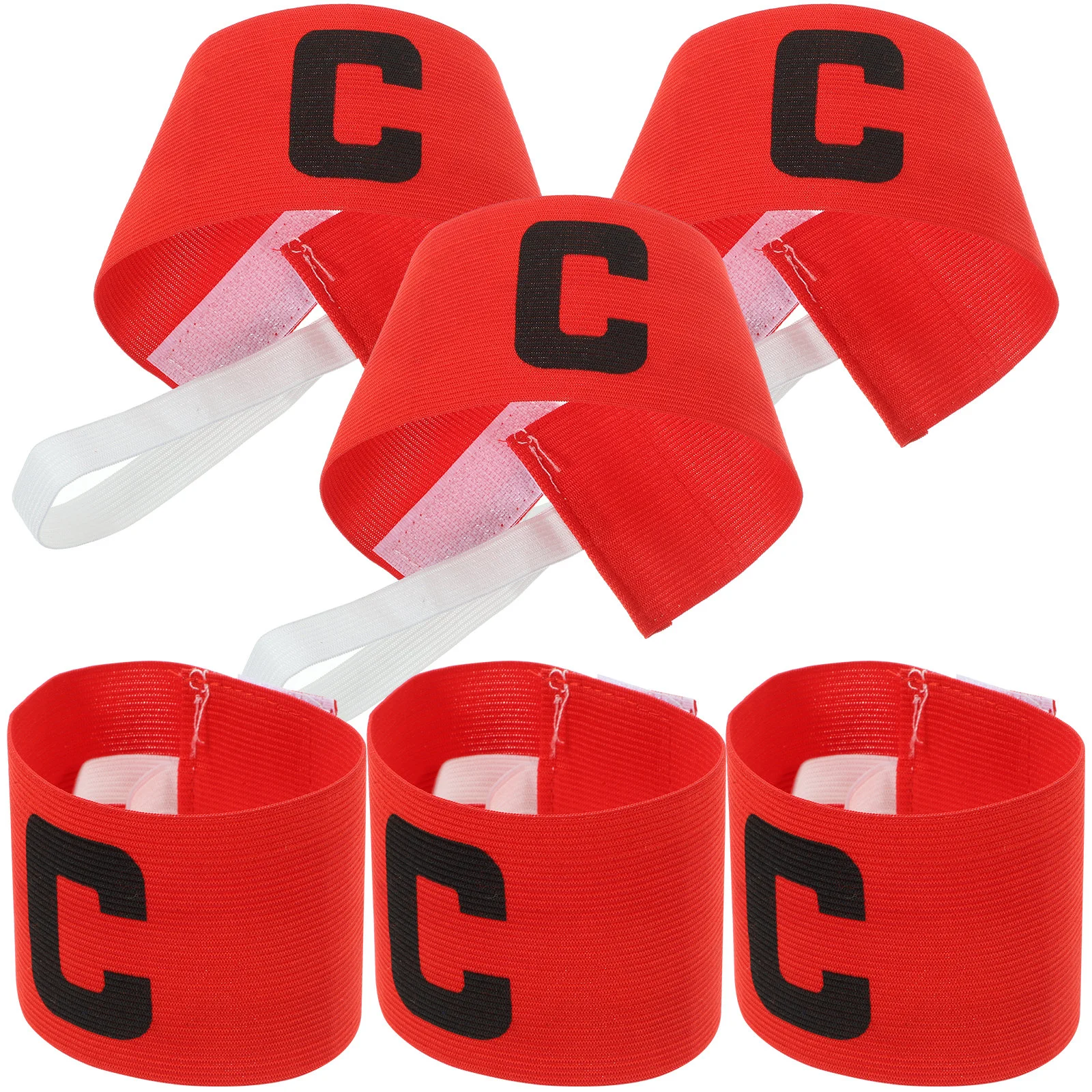 

6 Pcs Football Match Leader Armbands Stickers Team Anti-wear Captain Wear-resistant Soccer Sports