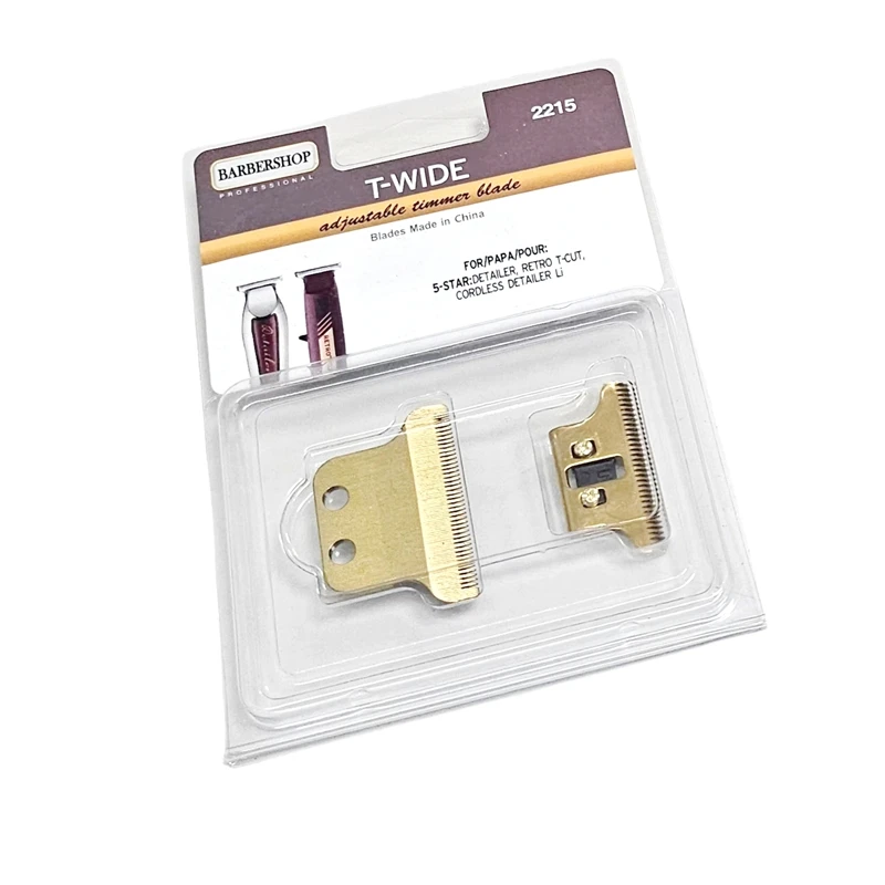Accessories Head T Wide Blades for wahl 5 Star Detailer Li Trimmer 8081 & 8171, Adjustable Zero Gap Steel Trimmer Blade