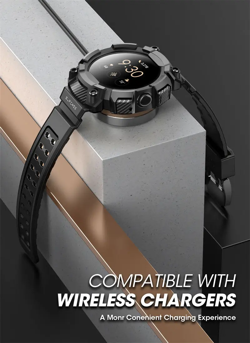 Für Google Pixel Watch 3 Gehäuse 45 mm SUPCASE UB Pro Anti-Scratch Robustes Herren-Schutzhülle mit verstellbarem Armband – Detail 5