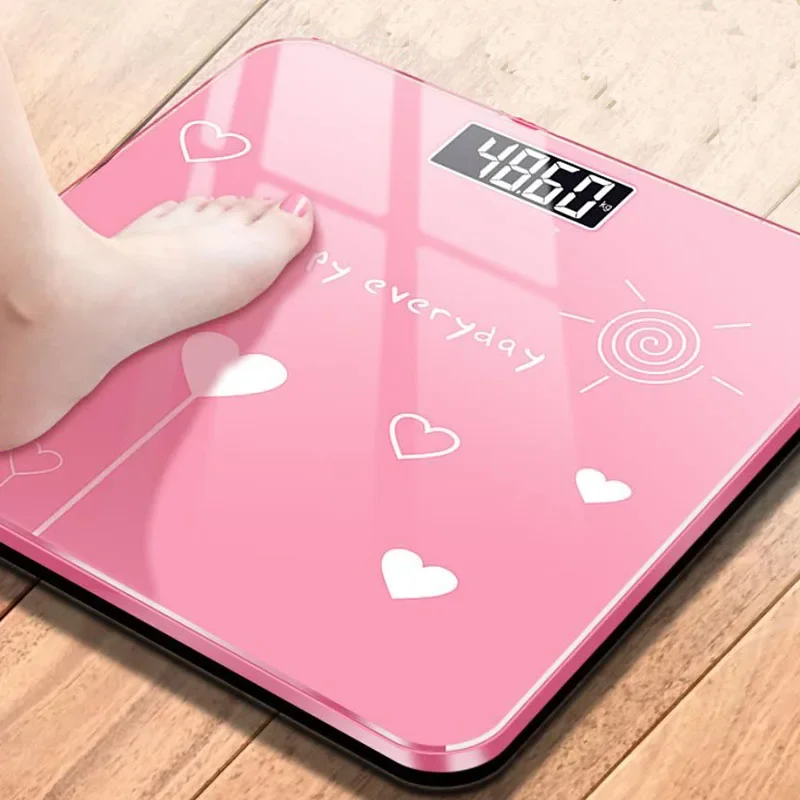 

180kg Human Health Body Scale Mini Digital Glass LCD Display Sensor Scale For Weight loss Tool Balance Health Care