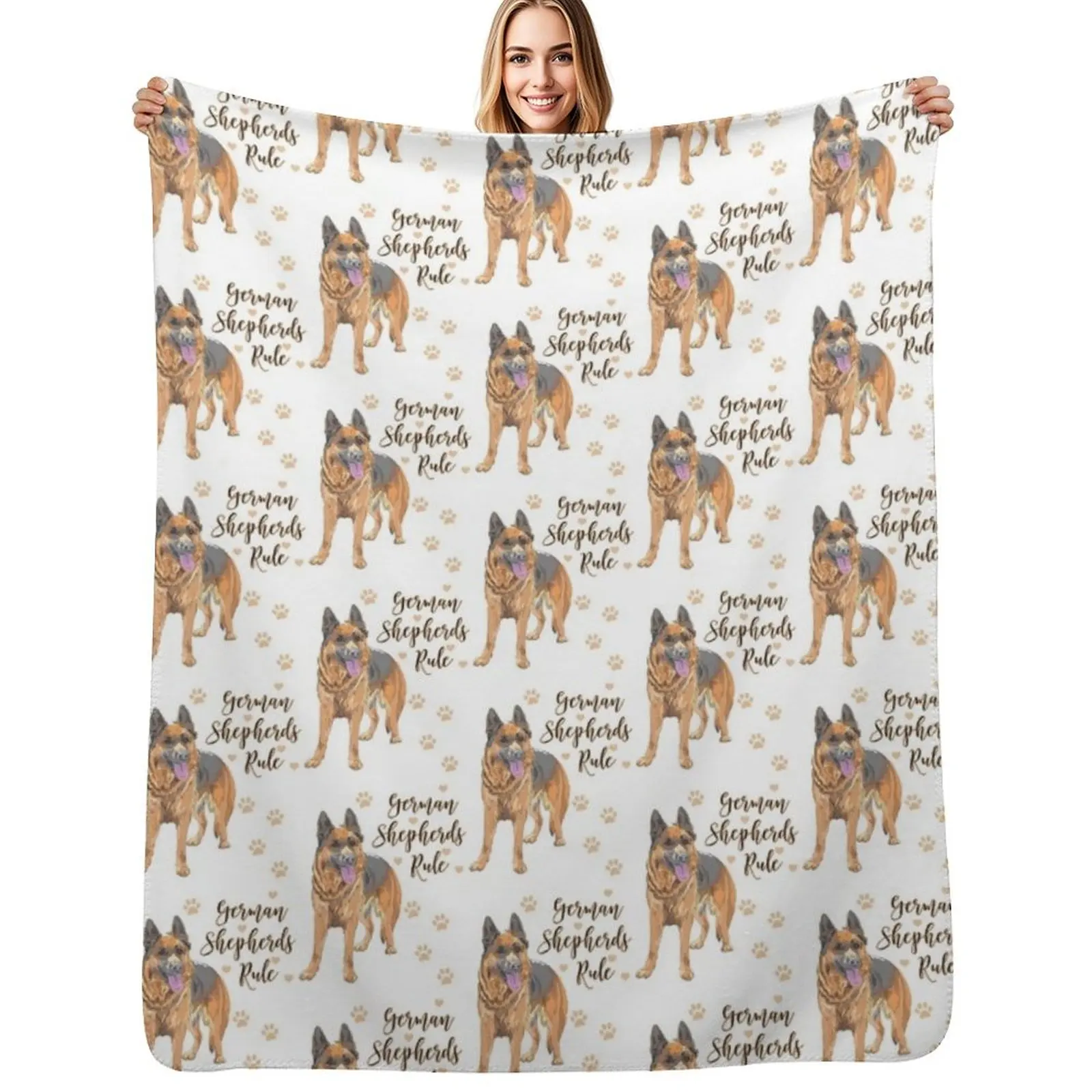 German Shepherds Rule! Especially for GSD owners! Throw Blanket Plaid halloween For Baby Thermals For Travel Thermal Blankets