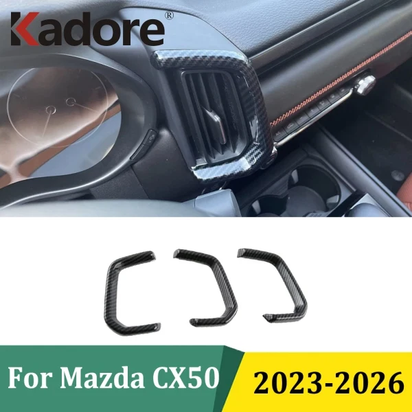 

For Mazda CX50 CX-50 SUV 2023-2026 Front Side Air Conditonnal Vent Outlet Cover Trim Panel Frame Interior Car Accessories