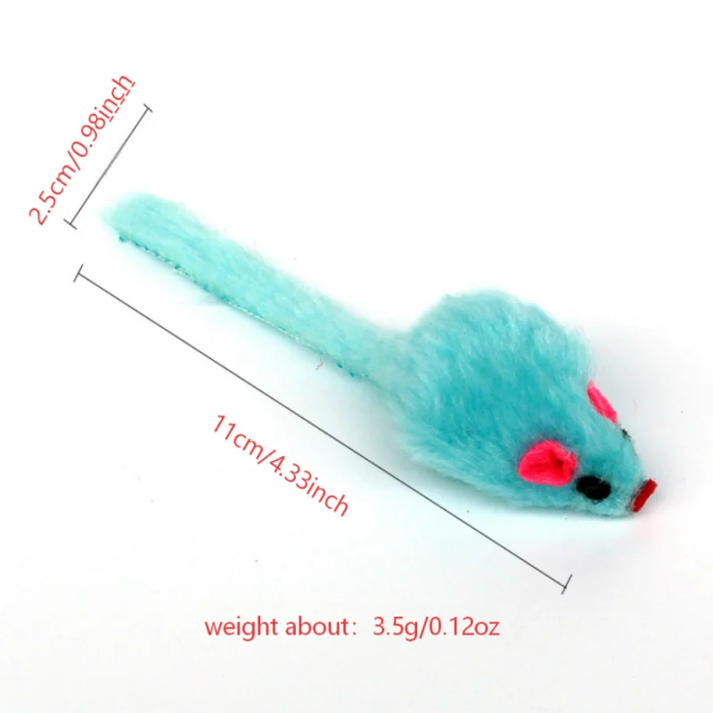 Cat Toy Rabbit Fur Mouse Feather Rainbow Mice Funny Interactive Play Toys for Kittens Indoor Catch Training Exercise