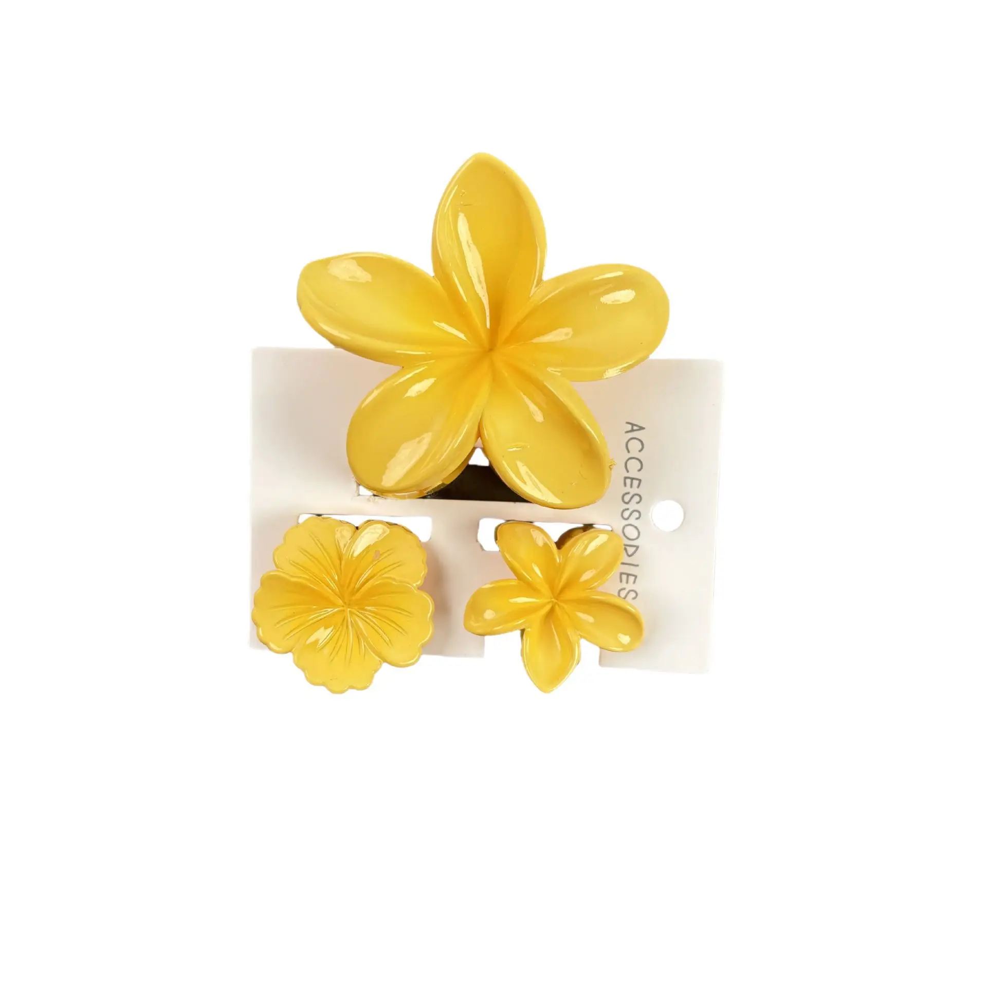 3 pz/set Fiore Coreano Coloful Gradiente Artiglio Dei Capelli Coda di Cavallo Cip Barrette Tornante Per Le Donne Vacanza Estiva Spiaggia Accessori Per Capelli