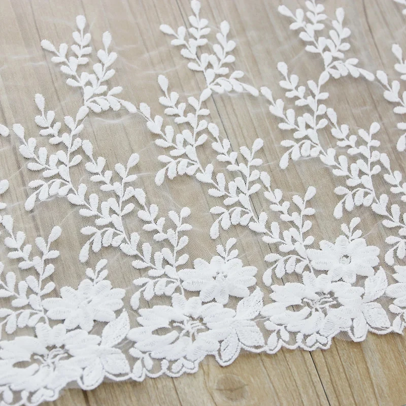 (1 Yard) 30cm Mesh Water-soluble lace Fabric Net Yarn Webbing Clothing Accessories Laces Material Handmade Wedding Dress DIY