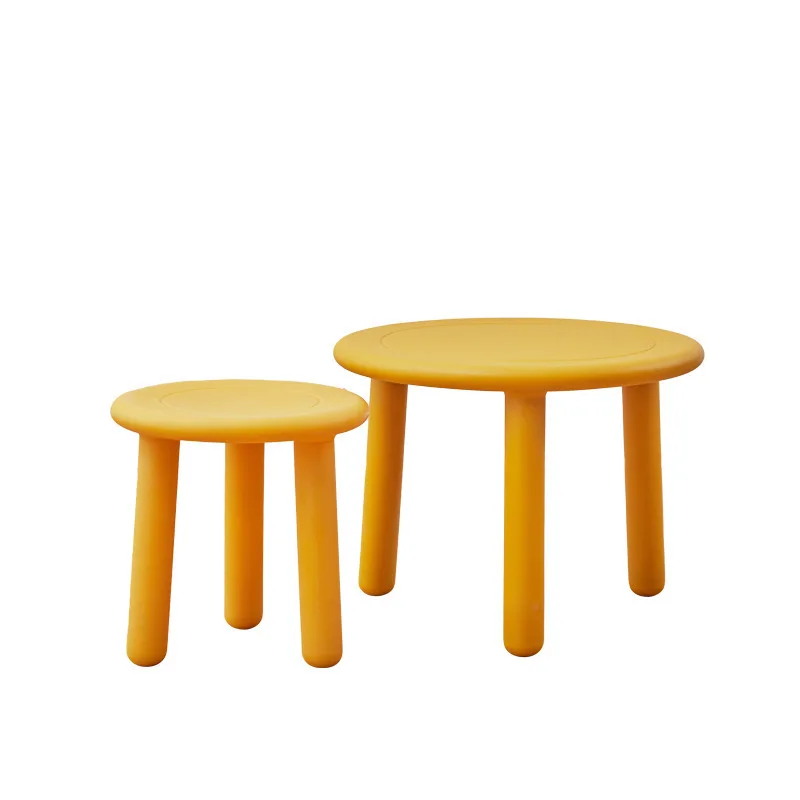 

Маленький столик для детского сада, журнальный столик для гостиной, пластиковый креативный маленький круглый столик, современный простой небольшой столик для открытого балкона