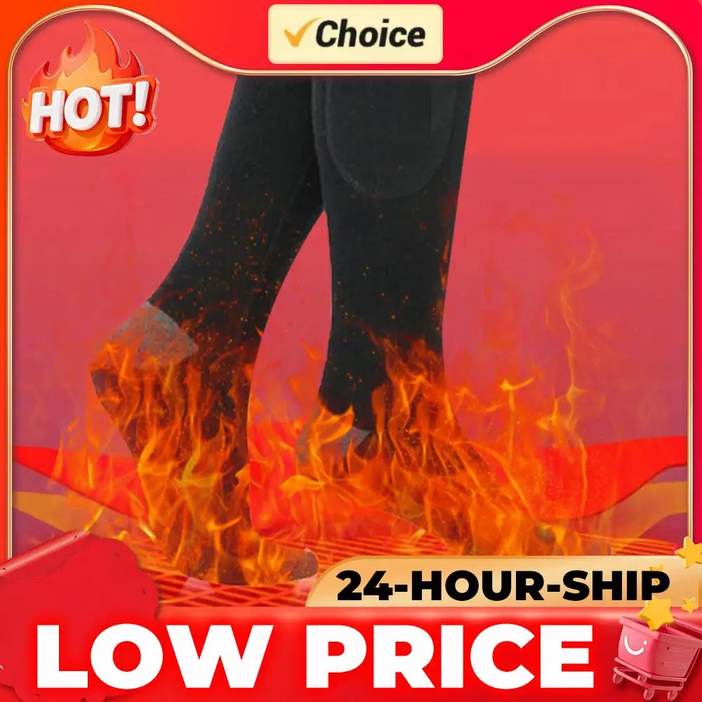 

Электрические носки с подогревом (без батареек), 3 уровня температур, для катания на лыжах, быстрый нагрев, зимние теплые термоноски, моющиеся, для мужчин и женщин