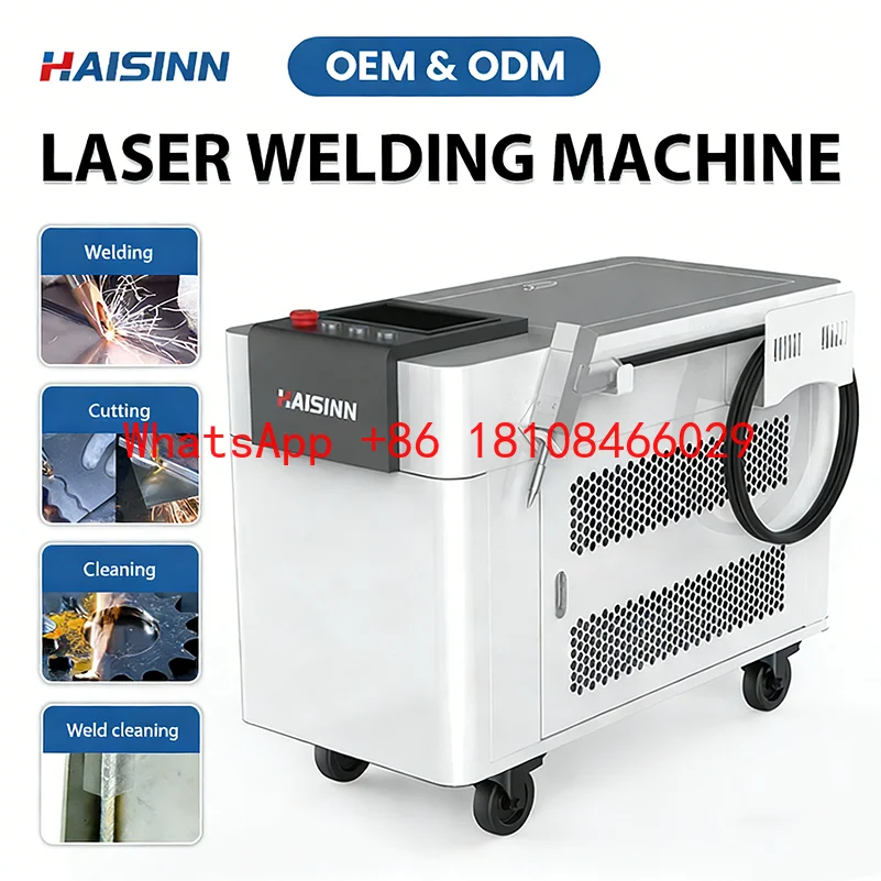 New for 4-in-1 Handheld Fiber Laser Welding Machine 1500W Air Cooled for Metal Carbon Steel Stainless Steel Aluminum