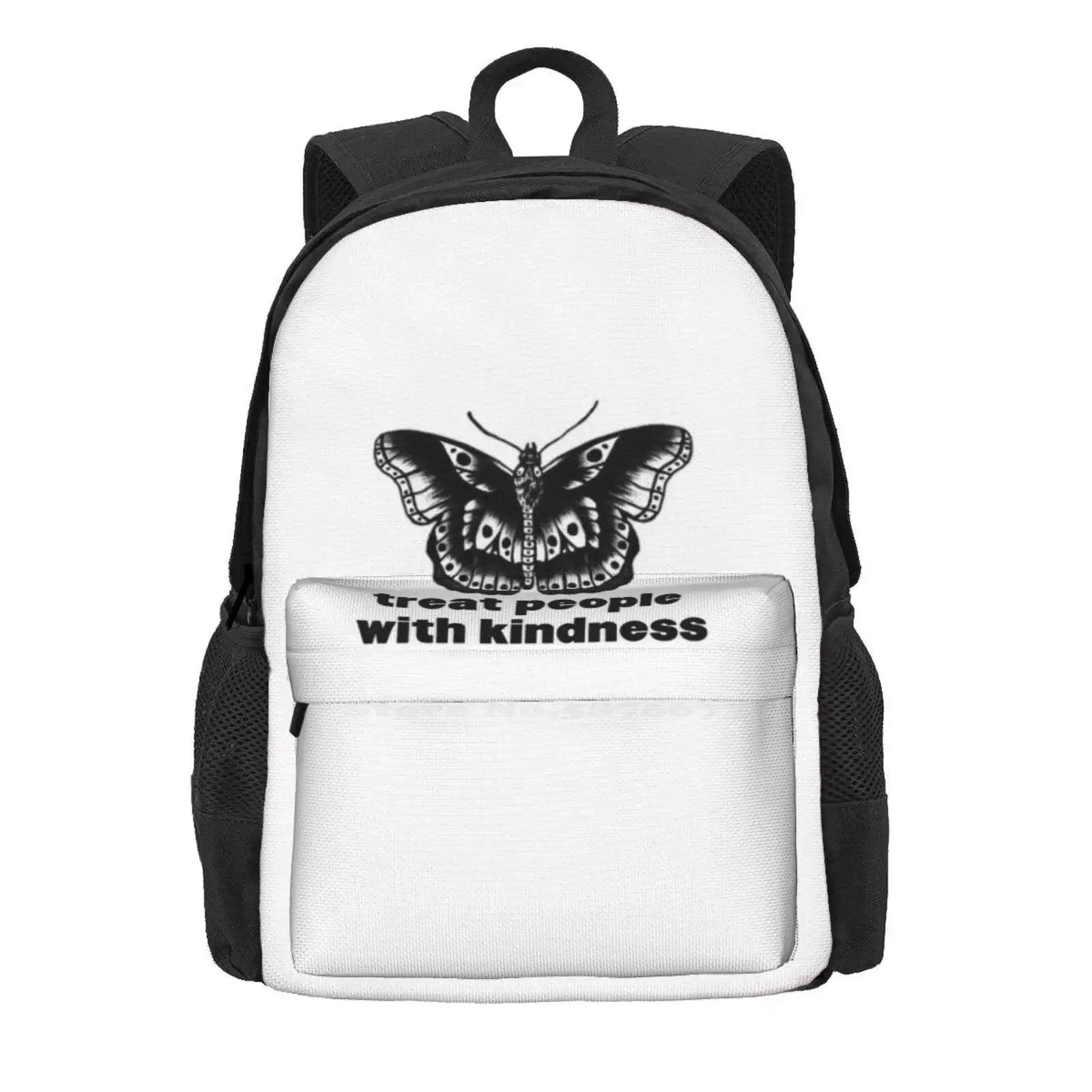 Tpwk School Storage Bag Student's Backpack Tpwk Treat People With Kindness Tattoo 1d Fine Line Hs