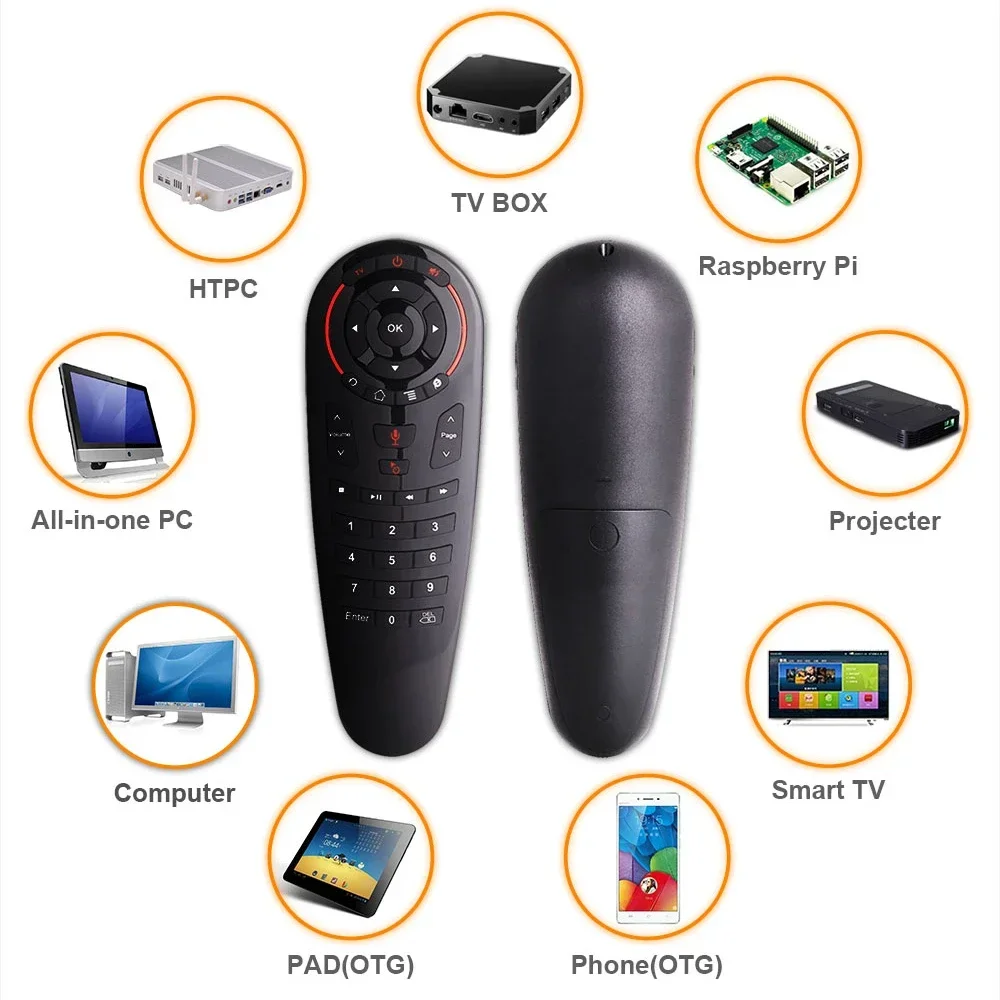 

Key Infrared Learning Gyroscope G30S Voice Remote Control 2.4G Wireless Search G30S Air Mouse 33 Google Assistant for X96 Box